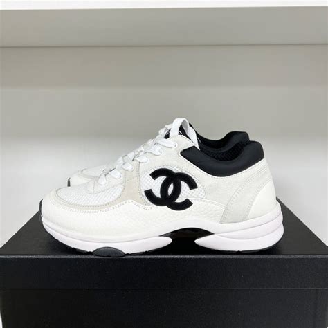 chanel runners prijs|Chanel black and white sneakers.